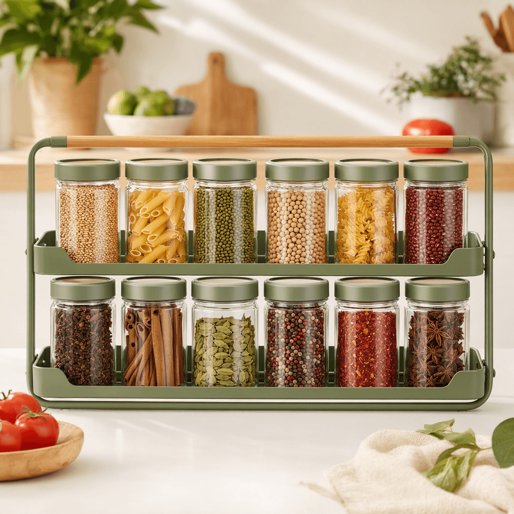 Spice Jar & Rack Set (12)